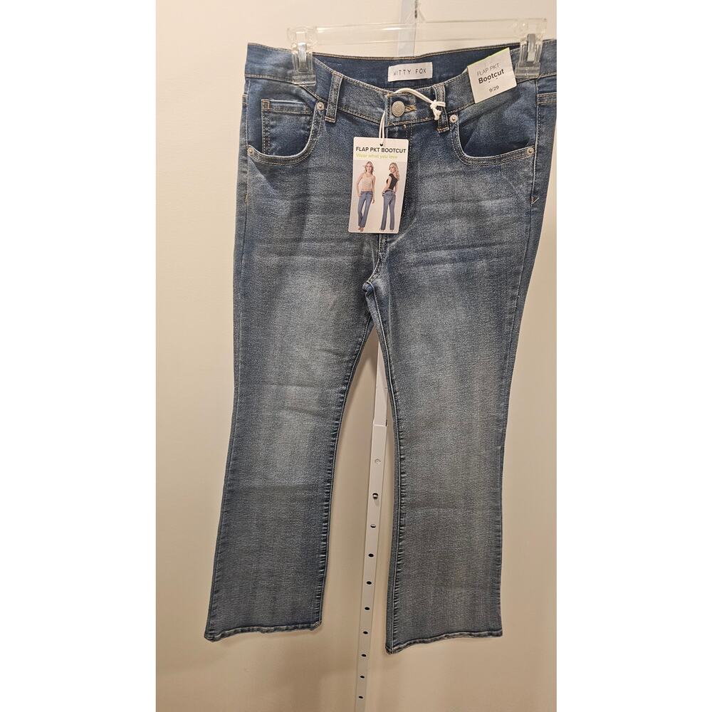 WITTY FOX FLAP POCKET BOOTCUT JEAN  SIZE 9/29  NEW WITH TAGS